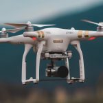 A Flying DJI Phantom Drone