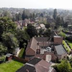Aerial photograph of cassiobury court in Watford
